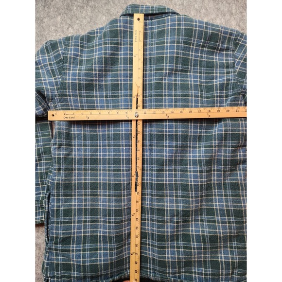 Cabelas Mens Large Flannel Button Up Shirt Jacket Shacket Size L - Picture 7 of 15